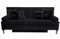 BAROQUE black upholstered sofa