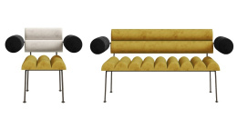 ROLL&ROLL furniture set: sofa + 2 armchairs
