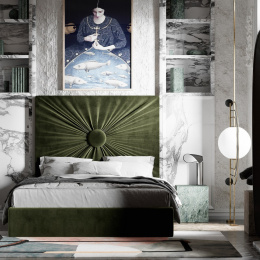 Łóżko tapicerowane OBJECT no 1 zielony