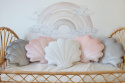 Velvet shell pillow "White pearl"
