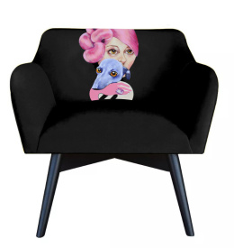Fotel POP-ART Cecylia czarny