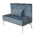 SYMPHONY upholstered bench with backrest - upholstered sofa navy blue
