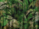 Dschungel-Wandtapete von Wallcraft Art. 805 32 2301 grün