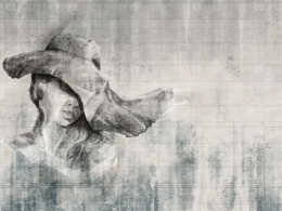Wandtapete Jungfrau von Wallcraft Art. 325 31 2101 graue Frau