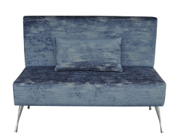SYMPHONY upholstered bench with backrest - upholstered sofa navy blue