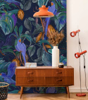 Blue Parrots wallpaper by Wallcolors