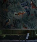 Turquoise Fern wallpaper by Wallcolors