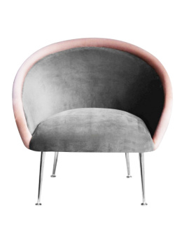 Plum 3 grau/rosa gepolsterter Sessel – Ausstellung