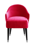 Fotel Emi velvet  różowy