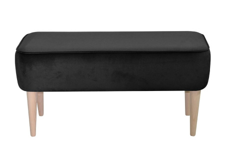 Milo black upholstered bench