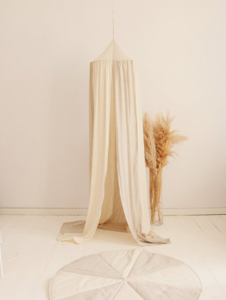 Linen-cotton canopy "Cream circus"