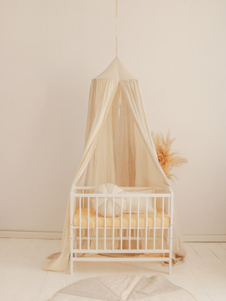 Linen-cotton canopy "Cream circus"