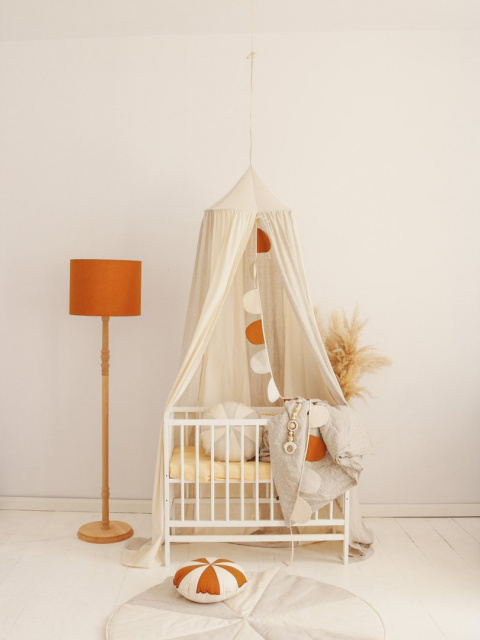 Linen-cotton canopy "Cream circus"