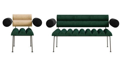 ROLL&ROLL furniture set: sofa + 2 armchairs