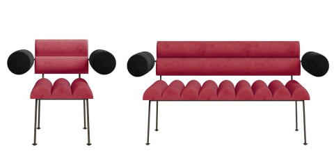 ROLL&ROLL furniture set: sofa + 2 armchairs