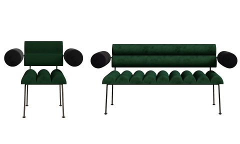 ROLL&ROLL furniture set: sofa + 2 armchairs