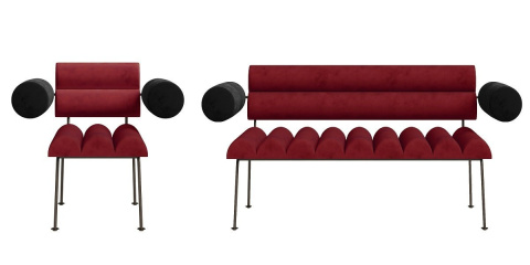 ROLL&ROLL furniture set: sofa + 2 armchairs