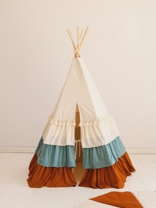 Teepee tent with frills "Circus"