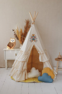 Teepee tent with frills "Folk"