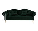 GONDOLA sofa tapicerowana z podłokietnikamibutelkowa zieleń