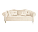 GONDOLA sofa tapicerowana z podłokietnikami kremowa