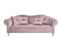 GONDOLA sofa tapicerowana z podłokietnikami pudrowy róż