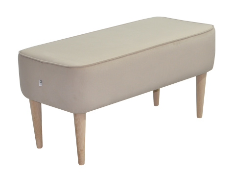 Milo beige upholstered bench