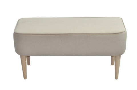 Milo beige upholstered bench