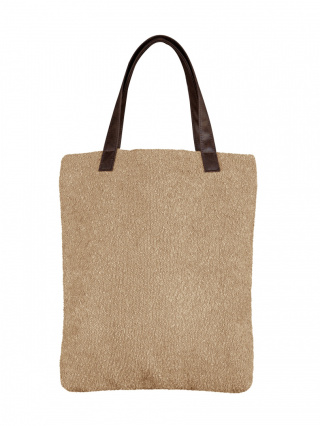 Tasche Mr.m Boucle Beige/ Ohren Naturleder