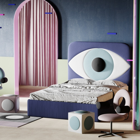 Eye Upholstered bed