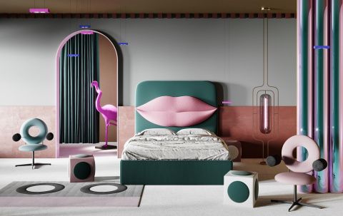 Lips Upholstered bed