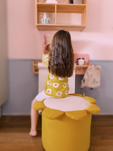 Upholstered seat pouf DAISY