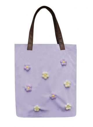 Mr.m flower violet bag/ears natural leather