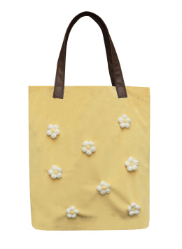 Bag Mr.m flower yellow/ears natural leather