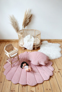Velvet large shell pillow "Delicate pink"