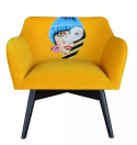 Fotel POP-ART Dog Lady żółty