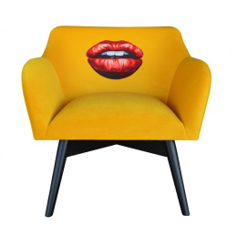 Fotel POP-ART Usta żółty