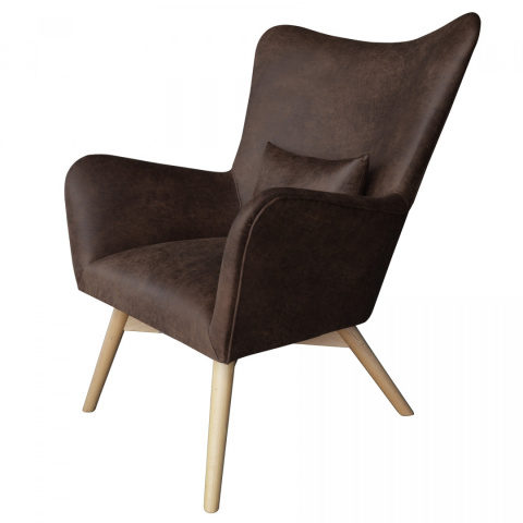 Wesley leather upholstered armchair