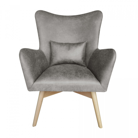 Wesley leather upholstered armchair