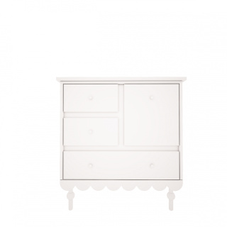 White Babushka small chest of drawers