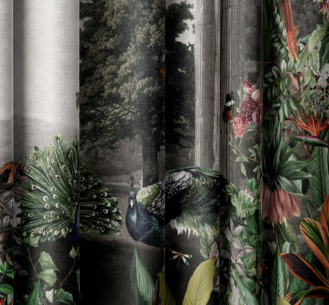 A set of Antic Garden curtains