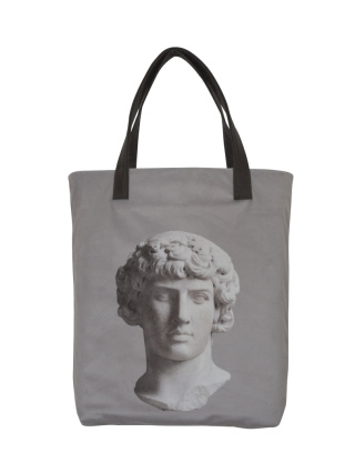 Tasche Mr.m x Ravenart „David“ grau / Ohren Naturleder