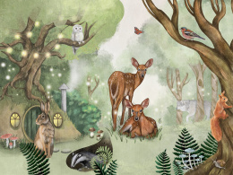 Cappi wall wallpaper from Wallcraft Art. 800 31 2301 forest children's