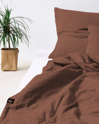 2 x Pillowcase – Pure Cotton – Rust Brown