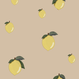 Tapeta cytrynki Little Lemons Beige