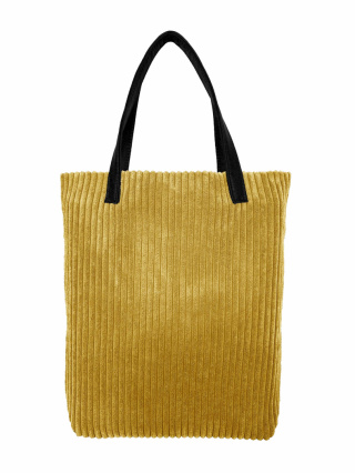 Mr.m bag Corduroy mustard - ears natural leather