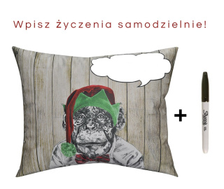 Poduszka Mr. Monkey elf z twoim życzeniem