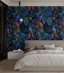 Blue Parrots wallpaper by Wallcolors