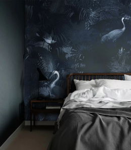 Desert Tropics Dark Blue wallpaper by Wallcolors