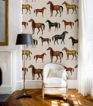 Tapeta Horses Beige od Wallcolors